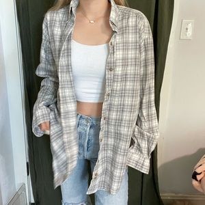 adorable oversized grey flannel!